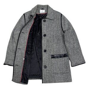 LUBA Wool Blend Vintage Retro Casual Winter Trench Pea Coat Womens 8 Petite